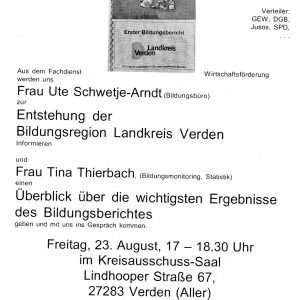 Einladung Bildungsbericht