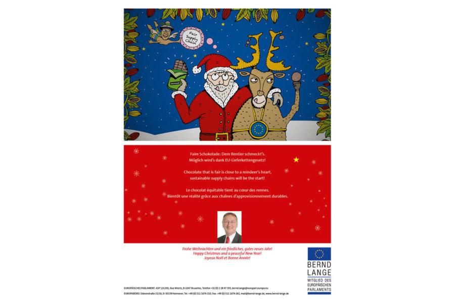 Bild: Rentier und Weihnachtsmann