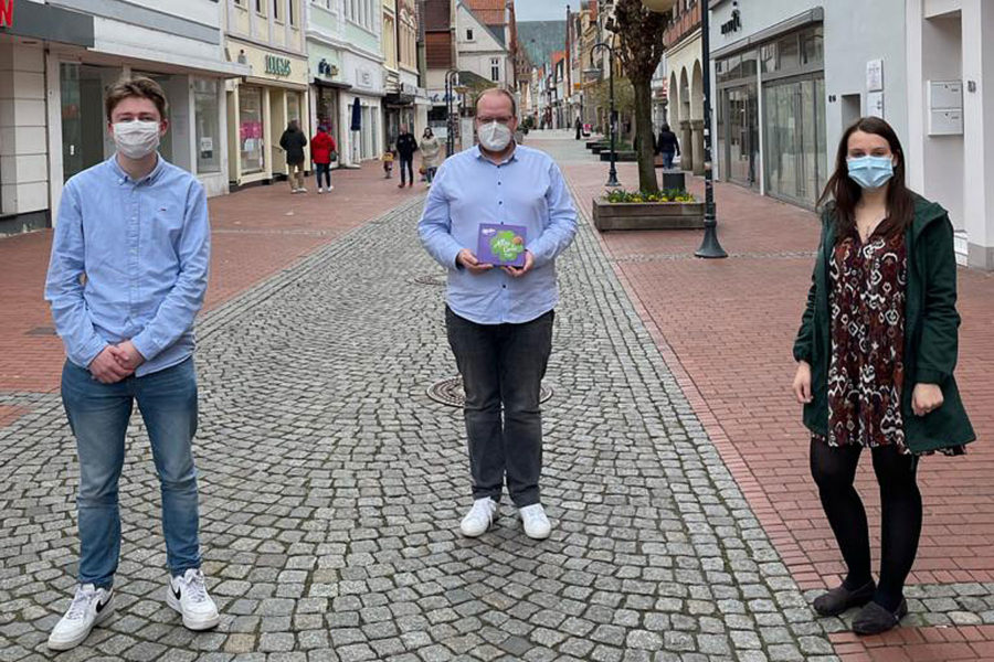 Auf dem Bild von links nach rechts: Matti Rappenhöner, Bene Pape und Kira Georg