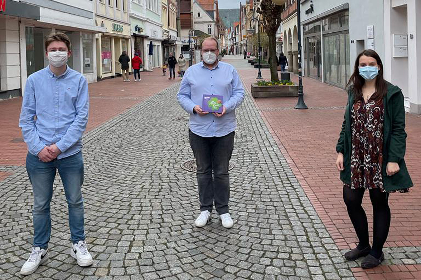 Auf dem Bild von links nach rechts: Matti Rappenhöner, Bene Pape und Kira Georg