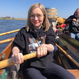 Dörte Liebetruth und Gerd Hujahn beim Rudern